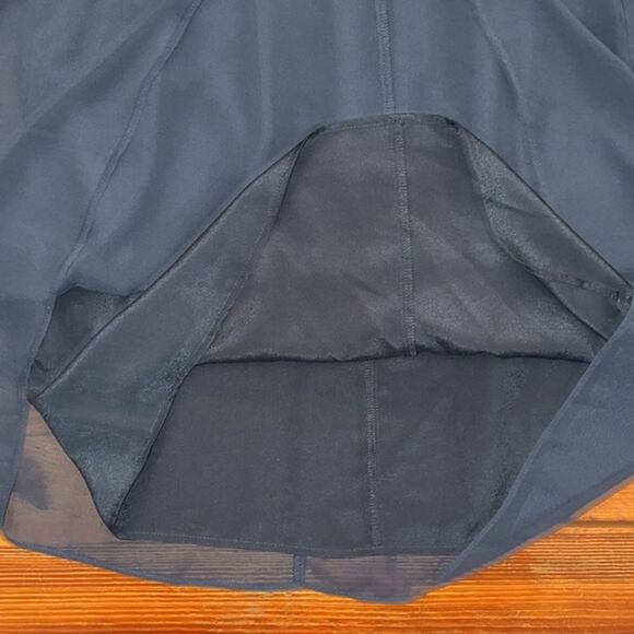 BCBGeneration Navy Blue Sleeveless Mini Shift Dress Womens Medium Chiffon - Picture 5 of 10